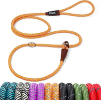 Fida Durable Slip Lead Dog Leash - Small (3/8" x 6 ft) / Orange