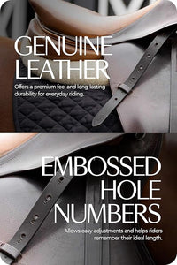 HORZE Genuine Leather English Riding Stirrup Leathers Pair | Adult Sizes