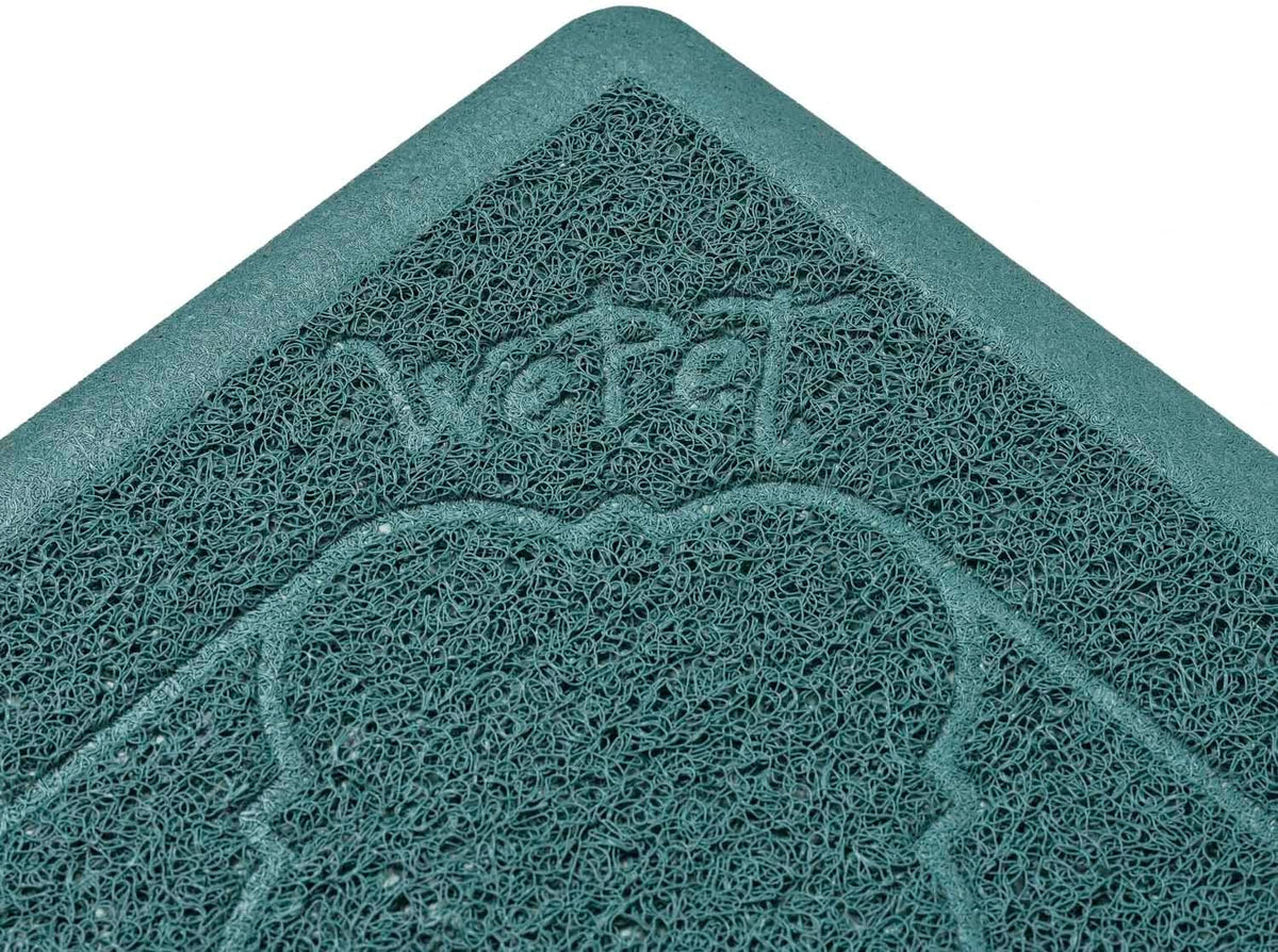 Cat Litter Box Mat, Kitty Premium PVC Pad, Durable Trapping Rug - #10 Celadon Green / Medallion/47 x 36 Inch - image 4