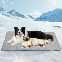 Dog Cooling Mat for Large Dogs, 35"x23" Memory Foam Pet Pad – Essentials for Dogs - Grey / 47"L x 29"W x 0.8"H