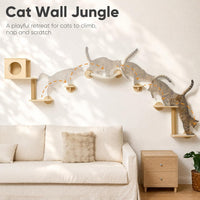 FUKUMARU Cat Wall Shelves, Beige - Beige-1 / 5-Pack Medium - image 2