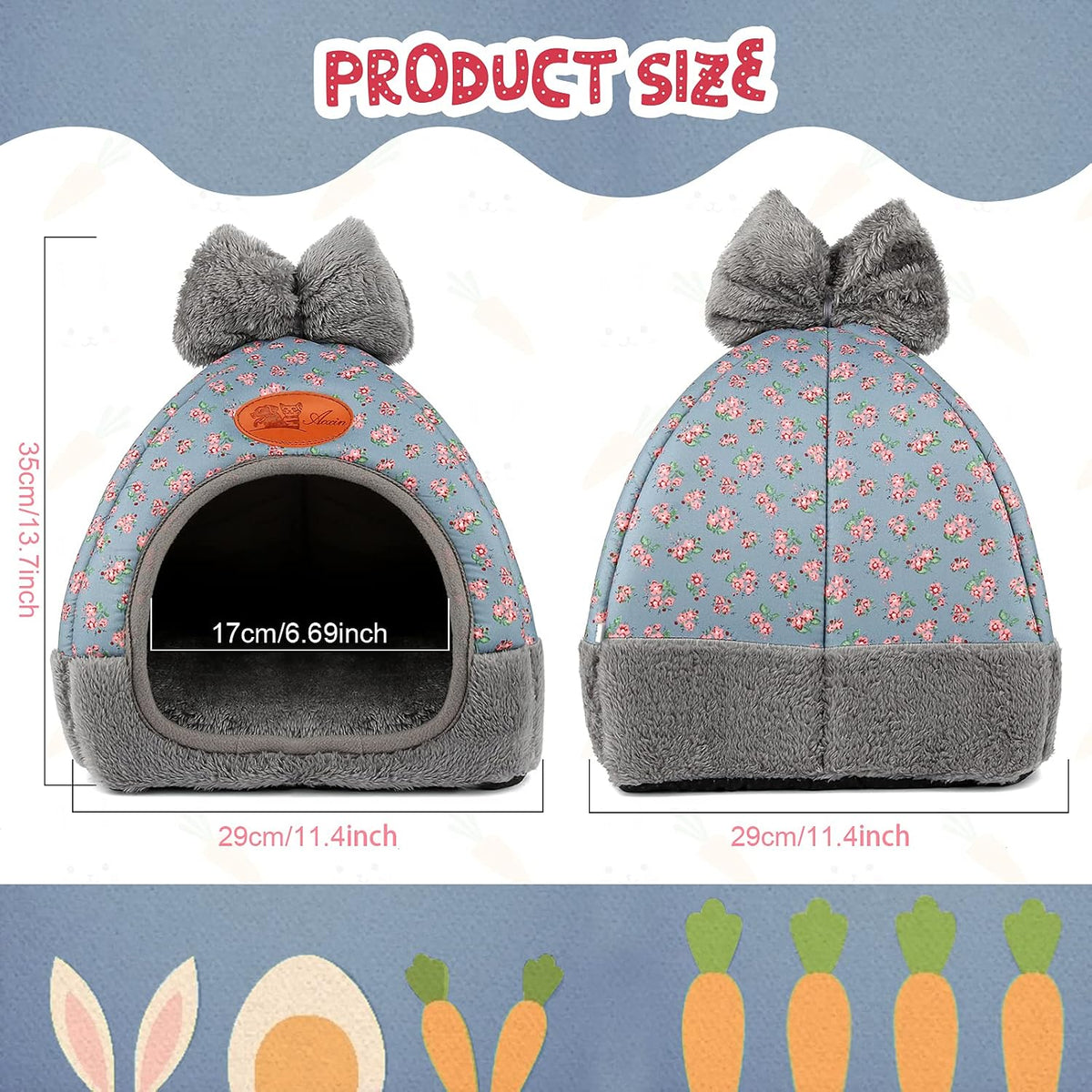 YUEPET Bunny Hideout House, Rabbit Bed - Flower - image 2