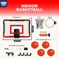 TOY Life Basketball Hoop Over The Door Basketball Hoop – Fun for Kids & Family - Black-Score-LED - image 3