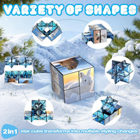Euclidean Cube Fidget Toys for Kids 2 in 1 Star Cube Magic Cube - Polar Animal - image 2