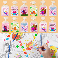 Cracoring 24 pack Halloween paint with water party favors with treat bags and brushes