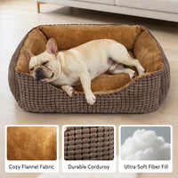 MIXJOY Dog Bed for Large Medium Small Dogs - Coffee / L(30’’x 24’’x 9’’) - image 3