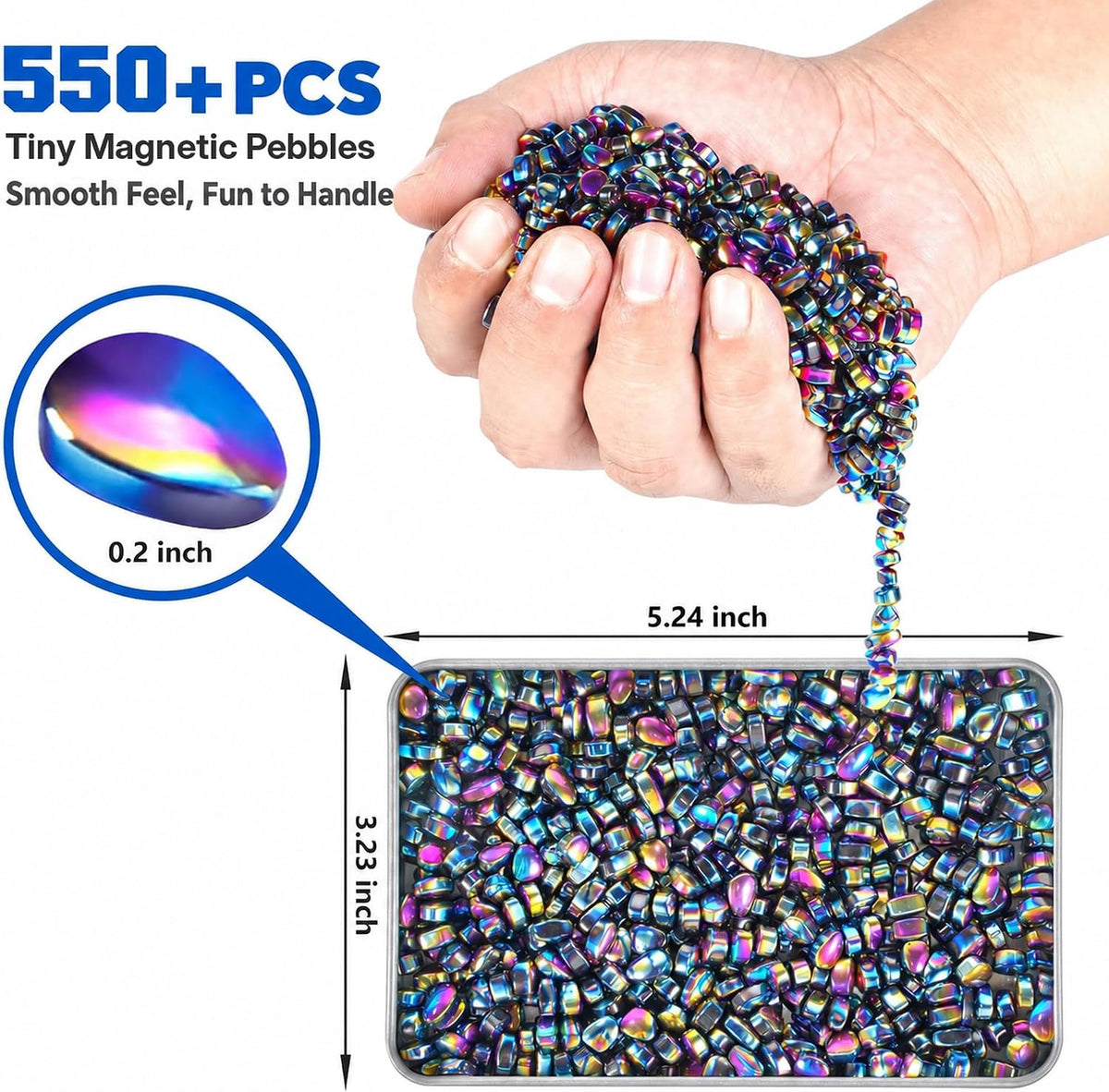 Fidget Toys for Adults and Teens 14+, 550+ Ferrite Pieces - 550 PCS - image 4