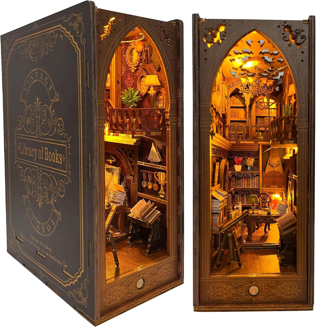 CRIOLPO DIY Miniature Dollhouse - Library