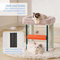 Hey-brother Cat Tree, Sturdy Tower with Sisal-Wrapped Columns - 18.9 inches / Muchroom - image 4