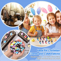 Bememo 50 pack little Jesus figurines in red, blue, purple, yellow and cyan - view 5