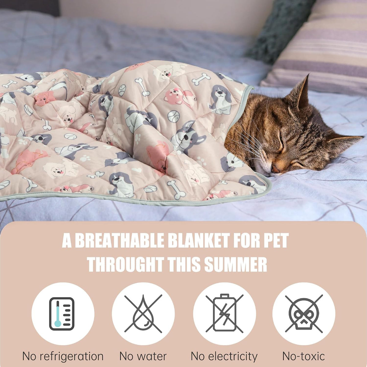 Leekalos Dog Cooling Mat, Summer Pet Cooling Pad for Cats & Dogs - Medium(29"x40") / Puppy - image 4