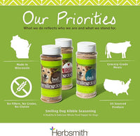 Herbsmith Kibble Seasoning – Freeze Dried Rabbit & Duck – Dog Food Topper for Picky Eaters - 3.8 oz