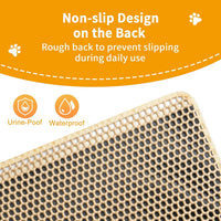 Cat Litter Mats-Extra Large 47''x36'' Litter Trapping Mat for Cat-XXL - Khaki-XL 47x28 inch - image 3