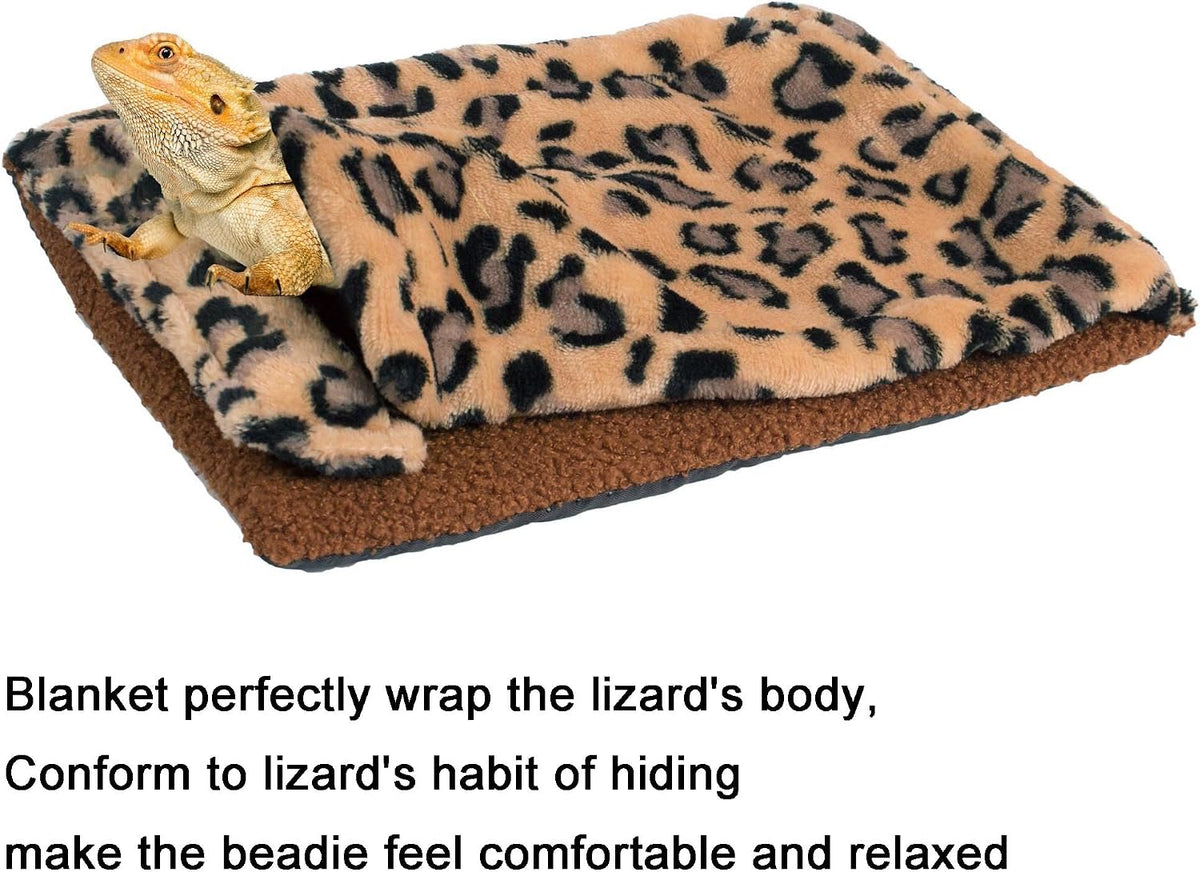 Bearded Dragon Bed Blanket Pillow Set, Soft Lizard Sleeping Bag – Daily Care for Reptiles And Amphibians - image 3