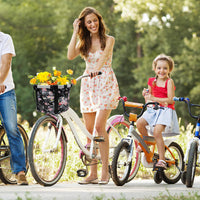 Bicycle Basket Dog Bike Handlebar Basket Front - Pink Flower - image 2