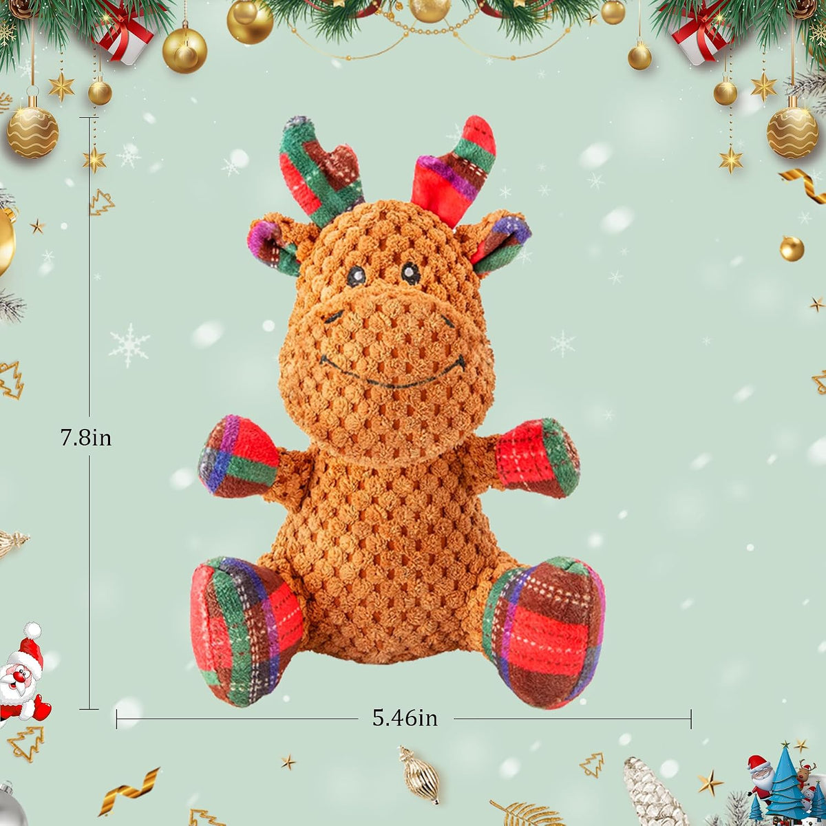 Squeaky Dog Toys, Stuffed Large Dog Toys to Keep Them Busy - Red B - image 3