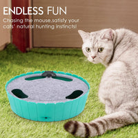 Pawaboo Interactive Cat Toy with Running Mouse - L-Lake Blue - image 3