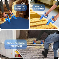 Pair of Mat Grippers for Horse Stall Mat, Effortless Mat Movers Tool, Stall Mat Puller for Horse Mat, Rubber Gym Mat & Trailer Mat