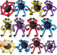 12PCS Transformable Fidget Spinners for Kids Adults - 12colors