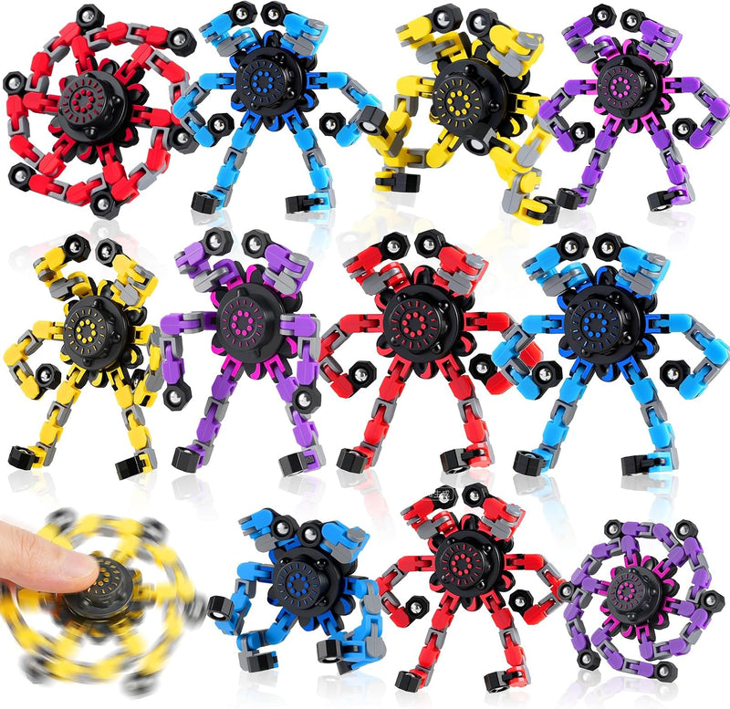 12PCS Transformable Fidget Spinners for Kids Adults - 12colors