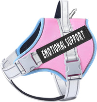voopet Service Dog Harness, Emotional Support Pet Vest Harness - XX-Small (Pack of 1) / Blue_Pink