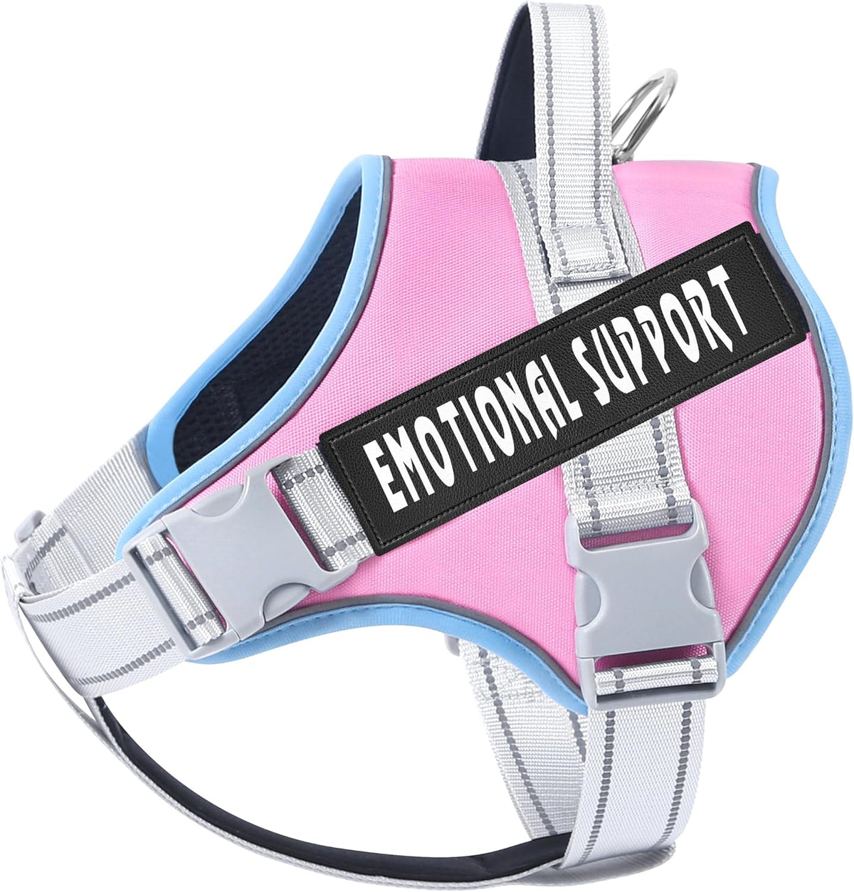 voopet Service Dog Harness, Emotional Support Pet Vest Harness - XX-Small (Pack of 1) / Blue_Pink
