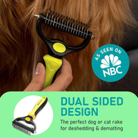 Maxpower Planet Dog Grooming Rake, Deshedding Undercoat Brush - Yellow / Large - image 2
