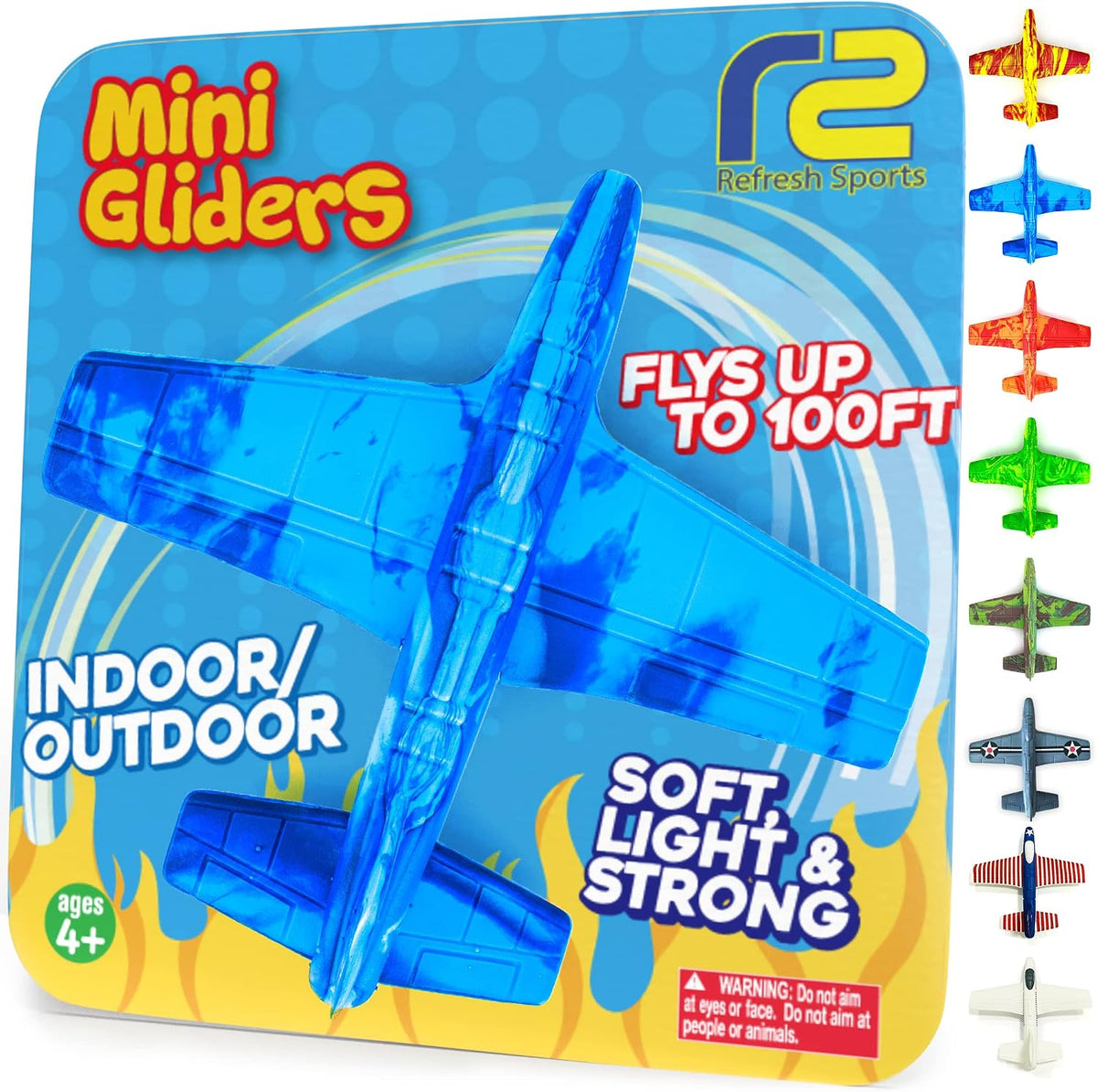 Foam Airplanes - Stocking Stuffers for Kids All Ages 4 5 6 7 8 9 10 Year Old - Best Toy Gift - Boy - Blue