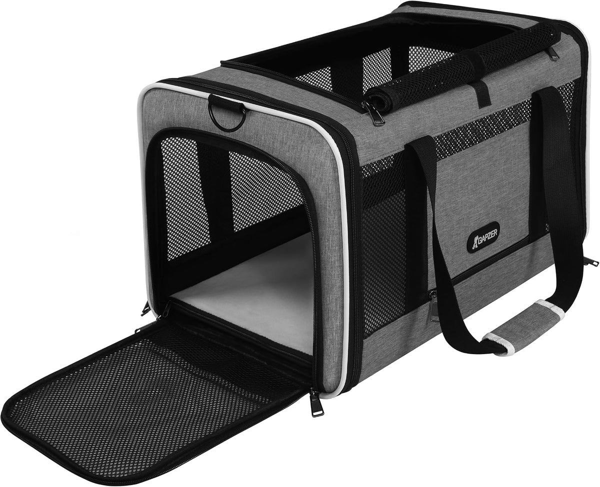 Cat Carrier 18x11x11 Top Load - Grey / 18.0"L x 11.0"W x 11.0"H