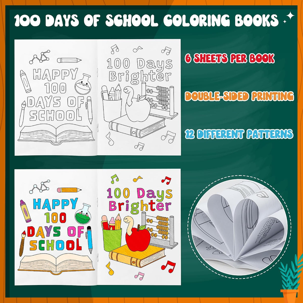24Pcs Bible Coloring Books Religious Theme DIY Color-in Pages – Fun for Kids & Family - 100th Day of School (White) - image 3