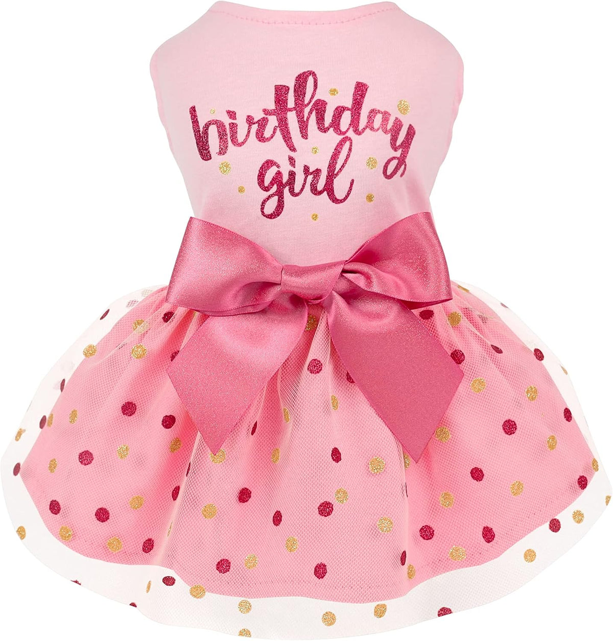 Fitwarm Birthday Girl Dog Tulle Dress - Small / Birthday Girl