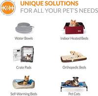 K&H Pet Products Outdoor Elevated Dog Cot, Breathable Cooling Elevated Cot Hammock Pet Bed for Medium Dogs, Washable Mesh Cover, Raised Metal Frame, Collapsible, Portable - Medium 32 X 25in Gray