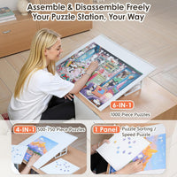 WELGEE 1000 Pieces Tilting Puzzle Board with Stand - White - image 3