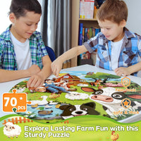TALGIC Jumbo Floor Puzzle for Kids Ages 4-6 - Barn - image 2