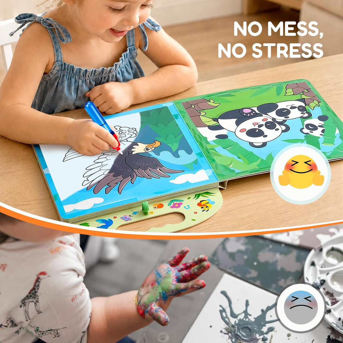 JoyCat Farm Water Coloring Book for Toddler Kids, 13 Pages - Forest - image 3