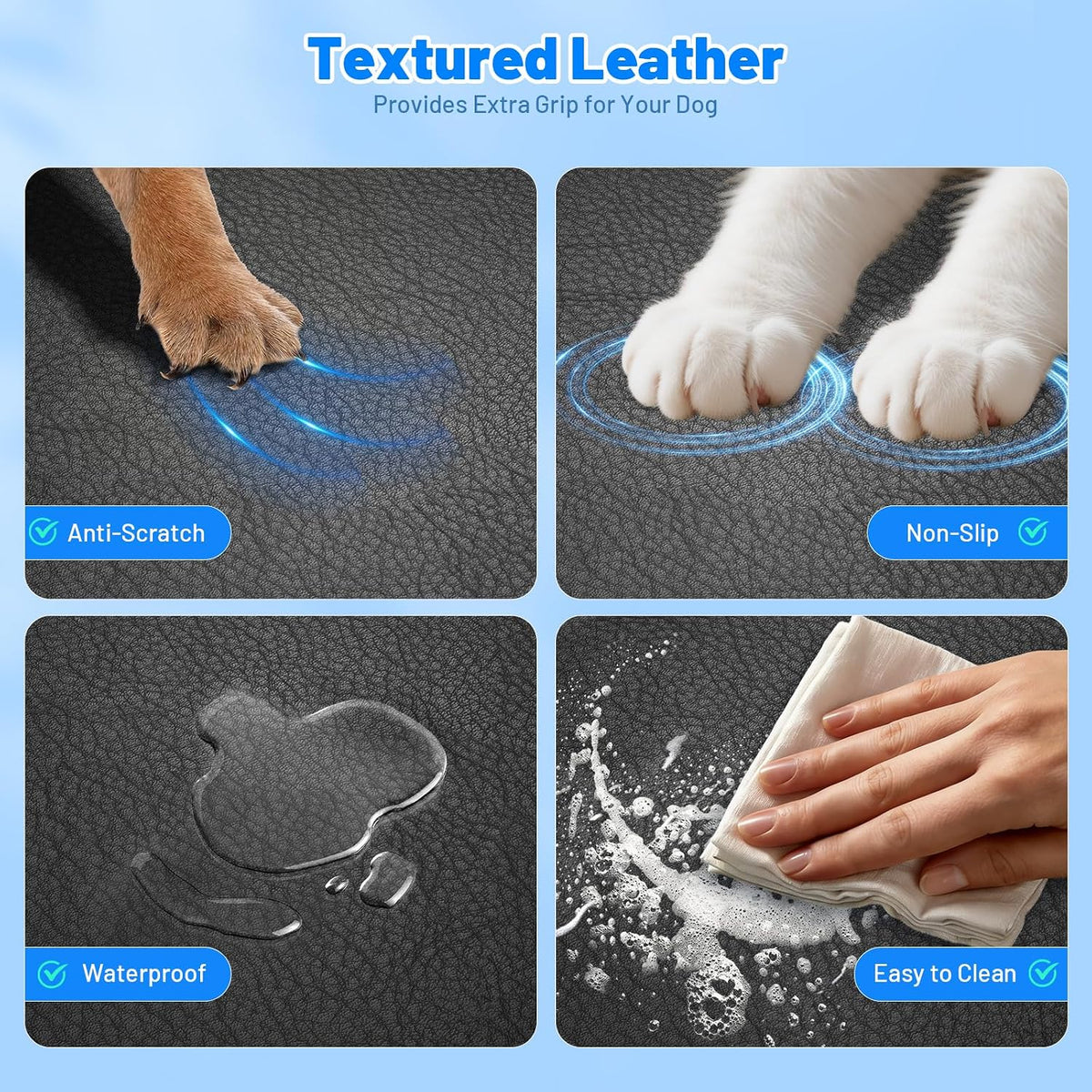 Dog Car Seat Cover for Back Seat - Matte Black / L - For Cars/SUV/ Sedans/MPV - image 2