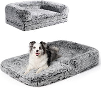EHEYCIGA Orthopedic Foldable Human Dog Bed, 72x44x11 - 54x38x7.5(Folded 38x27) / Faded Black