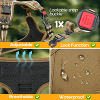 Timos Dog Harness, No Pull Large Sized with 3 Buckles - Small / Lock Khaki - image 2