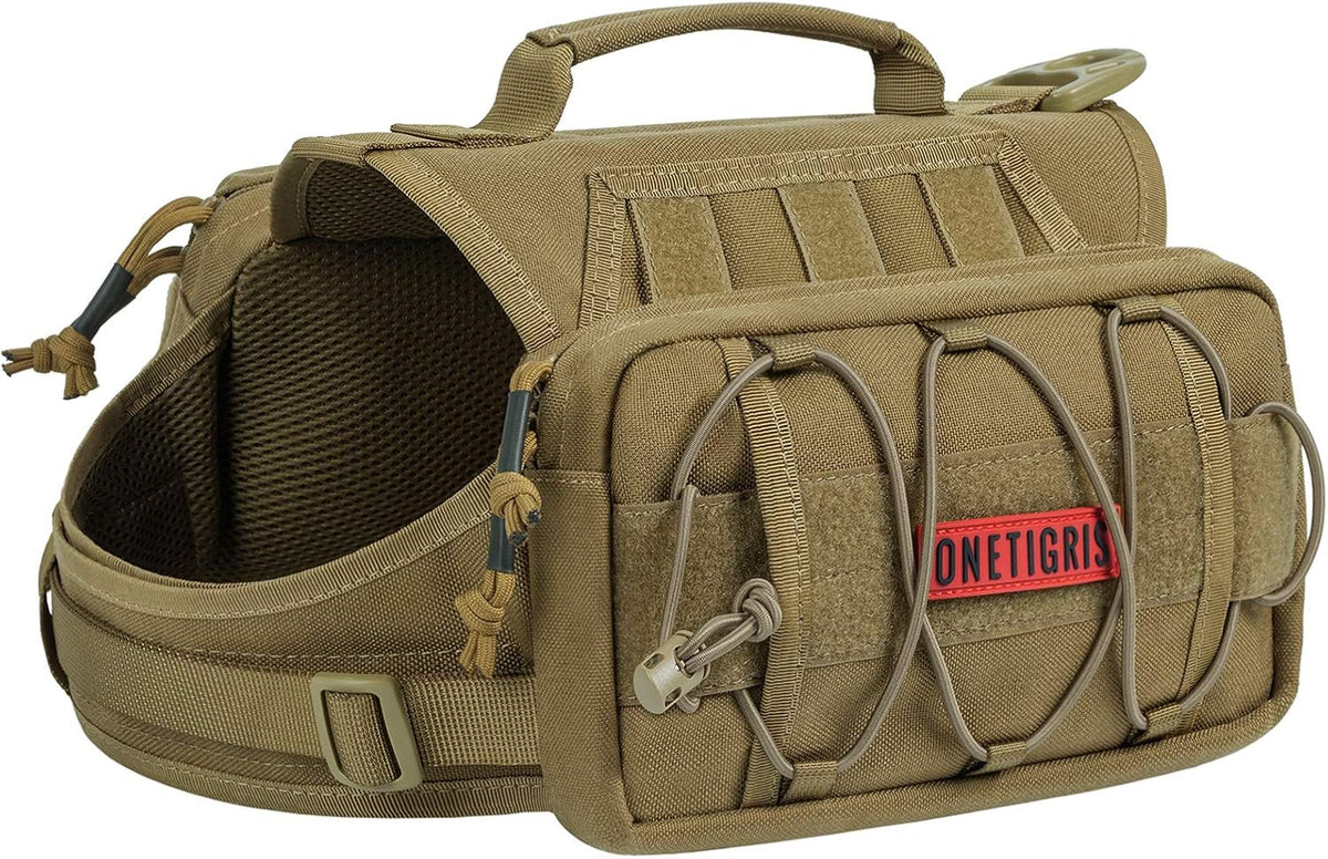 OneTigris Dog Backpack for Medium & Large Dogs - Brown / Medium
