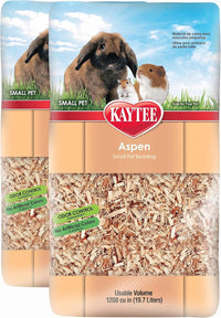 Kaytee Aspen Bedding for Small Animals - 19.7 Liter (Pack of 2) / Tan