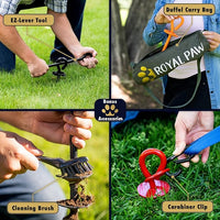 ROYAL-PAW Dog Tie Out Stake - for Large Dogs up to 210 lbs - Heavy Duty Dog Stake for Yard, Beach & Camping Outside - Best in Ground Anchor for a Dog Cable, Leash, Lead Tether (1, Black)