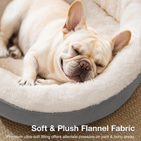 Love's cabin Round Donut Cat and Dog Cushion Bed, 30in Pet Bed for Medium or Large Dogs, Anti-Slip & Water-Resistant Bottom, Soft Durable Fabric Pet beds, Washable Calming Cat & Dog Bed Grey