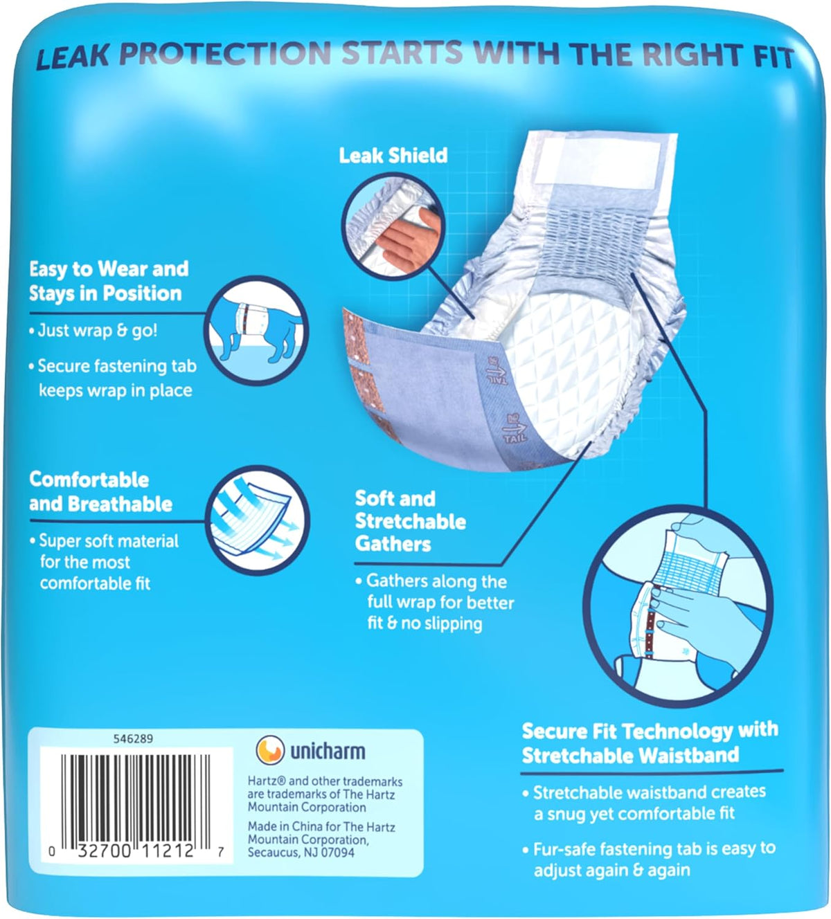 Hartz Comfitables Disposable Male Dog Wraps Stretchy Waistband - Trial Pack / Medium - image 3