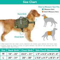 PetAmi Dog Backpack for Medium Large Dogs, Hiking Saddle Bag - Medium / Olive Canvas - image 3