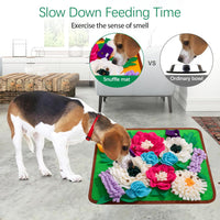 Snuffle Mat for Dogs Pet Treats Feeding Mat for Small/Medium Breed - Green - image 3