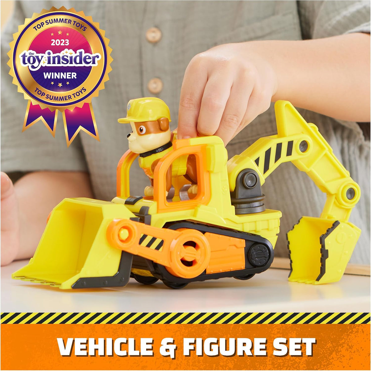 Rubble & Crew Charger’s Crane Grabber Construction Toy & Action Figure – Fun for Kids & Family - Rubble's Bulldozer Truck - image 2