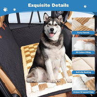 VClife Khaki Plaid Dog Car Bed Mat, Non-Slip Backseat Extender Pet Blanket, Washable Dog Bed Mat for SUVs, Sedans & Small Trucks, Portable Travel Pad for Dogs, Wear Resistant, Pet Friendly, 59"×27.6"
