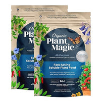 Organic Plant Magic - Truly Organic™ Fast-Acting Soluble Plant Food: All-Purpose Fertilizer Concentrate for All Flower Vegetable Herb Fruit Tree Shrub Container Garden & House Plants [Two 1 lb Bags]