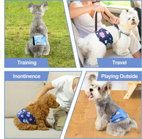 Dog Belly Bands for Male Dogs 5 Pack, Reusable Male Dog Diapers - XXLarge / Turtle - image 4