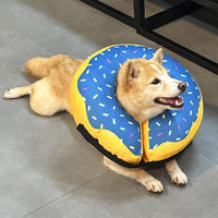 Katoggy Inflatable Cone Collar for Dogs After Surgery, Soft Adjustable Blow up Donut E-Collar for Small Medium Large Dogs and Cats
